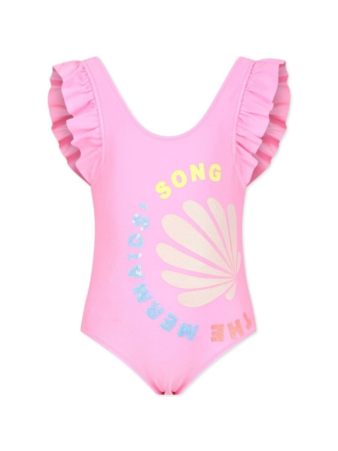 

Billieblush купальник с оборками и принтом Mermaid, розовый