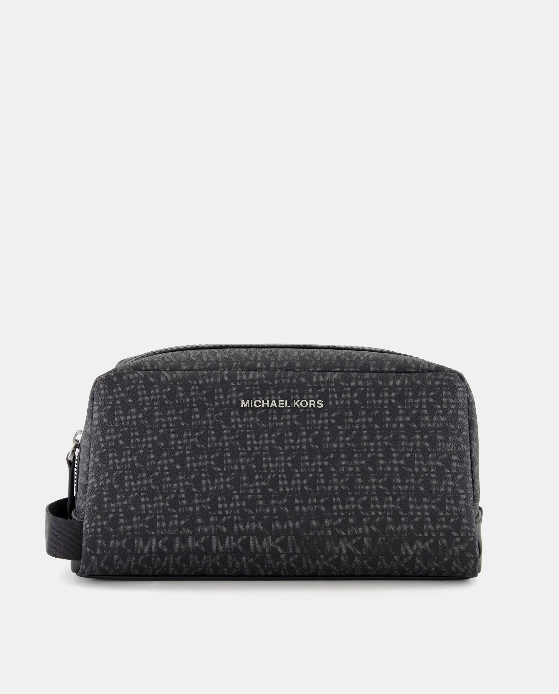 

Кожаный дорожный набор для мужчин с логотипами Michael Kors, черный