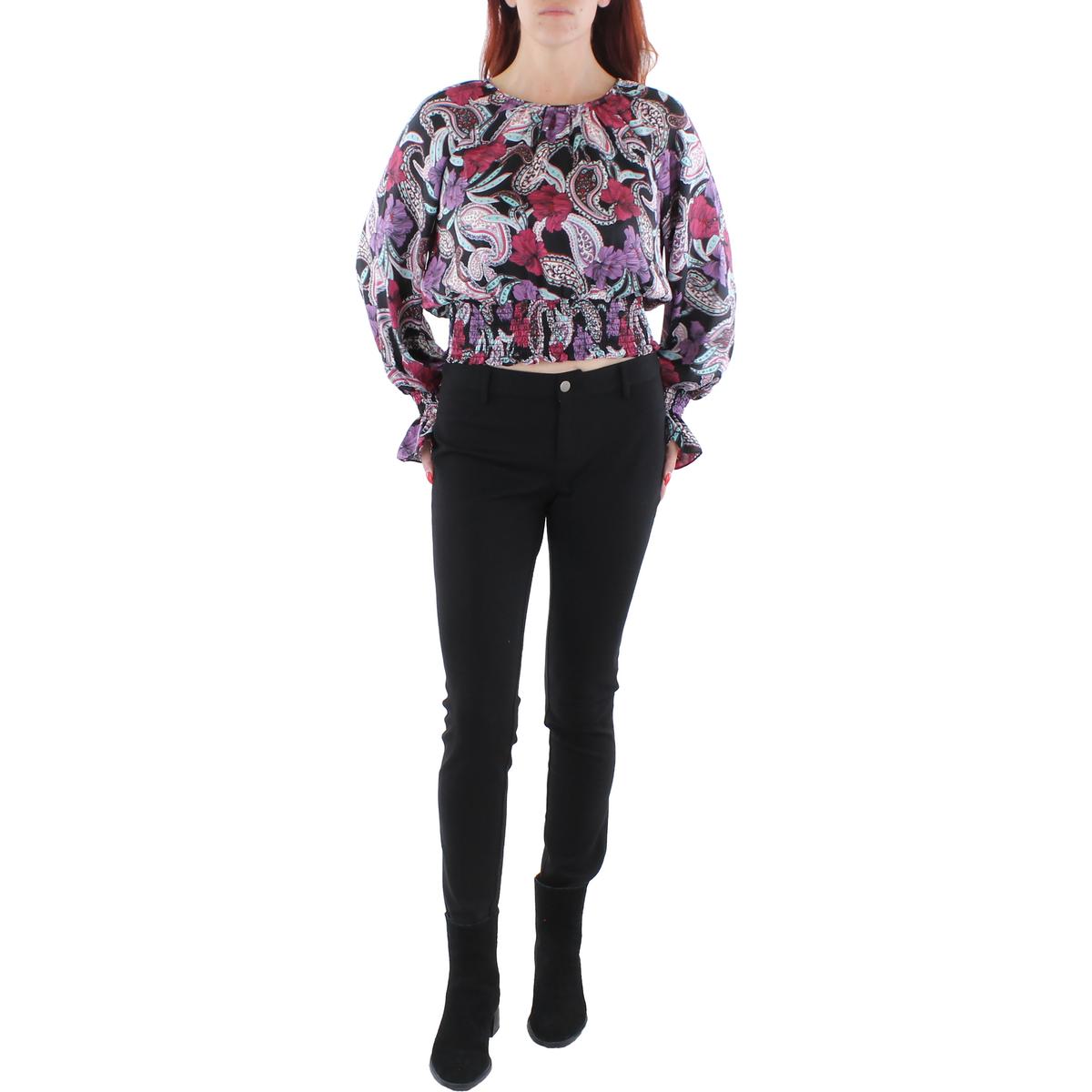 

Женская принтованная офисная блузка BCBGMAXAZRIA, цвет black multi
