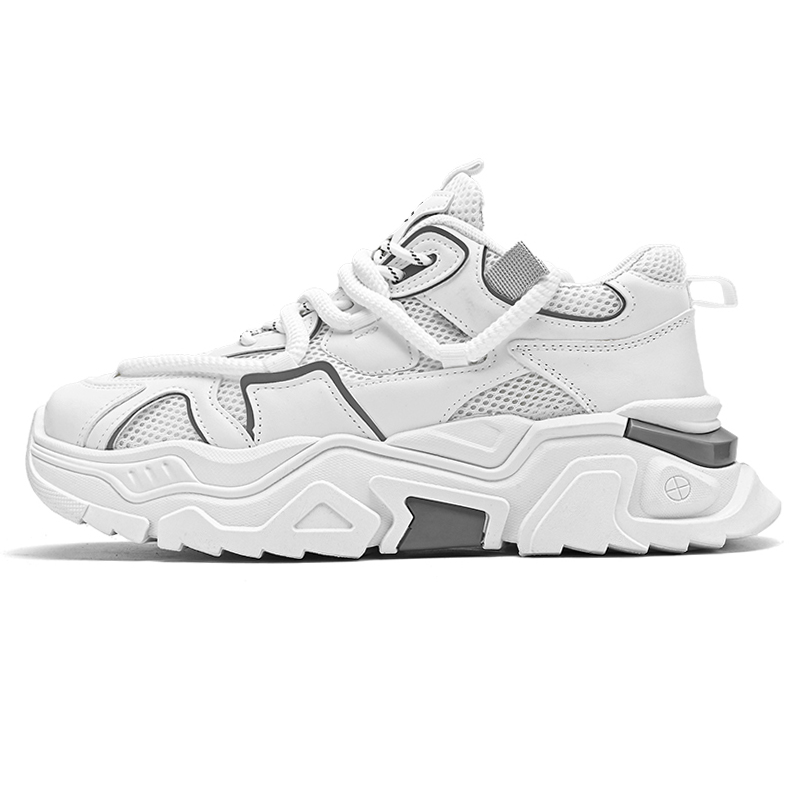 

Дышащие легкие низкие массивные кроссовки, увеличивающие рост, мужская коробка Colorful Creations, White