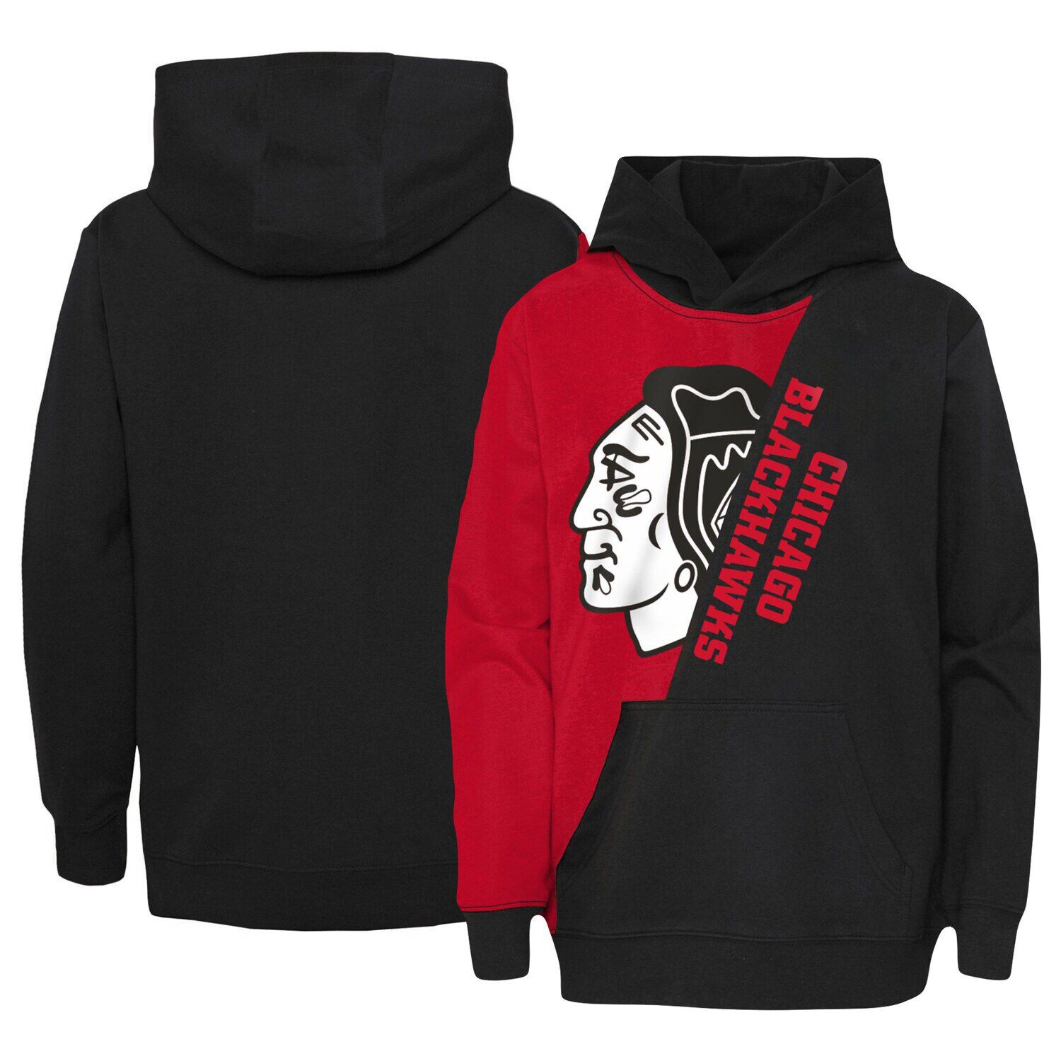 

Молодежный красный пуловер с капюшоном Chicago Blackhawks Unrivaled Outerstuff