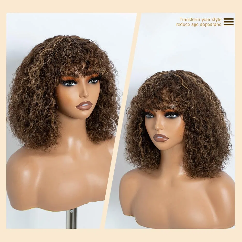 Женский парик «Afro Curly Bob» с челкой из натуральных волос от Joedir Hair Joedir, F4/27 — фото 4