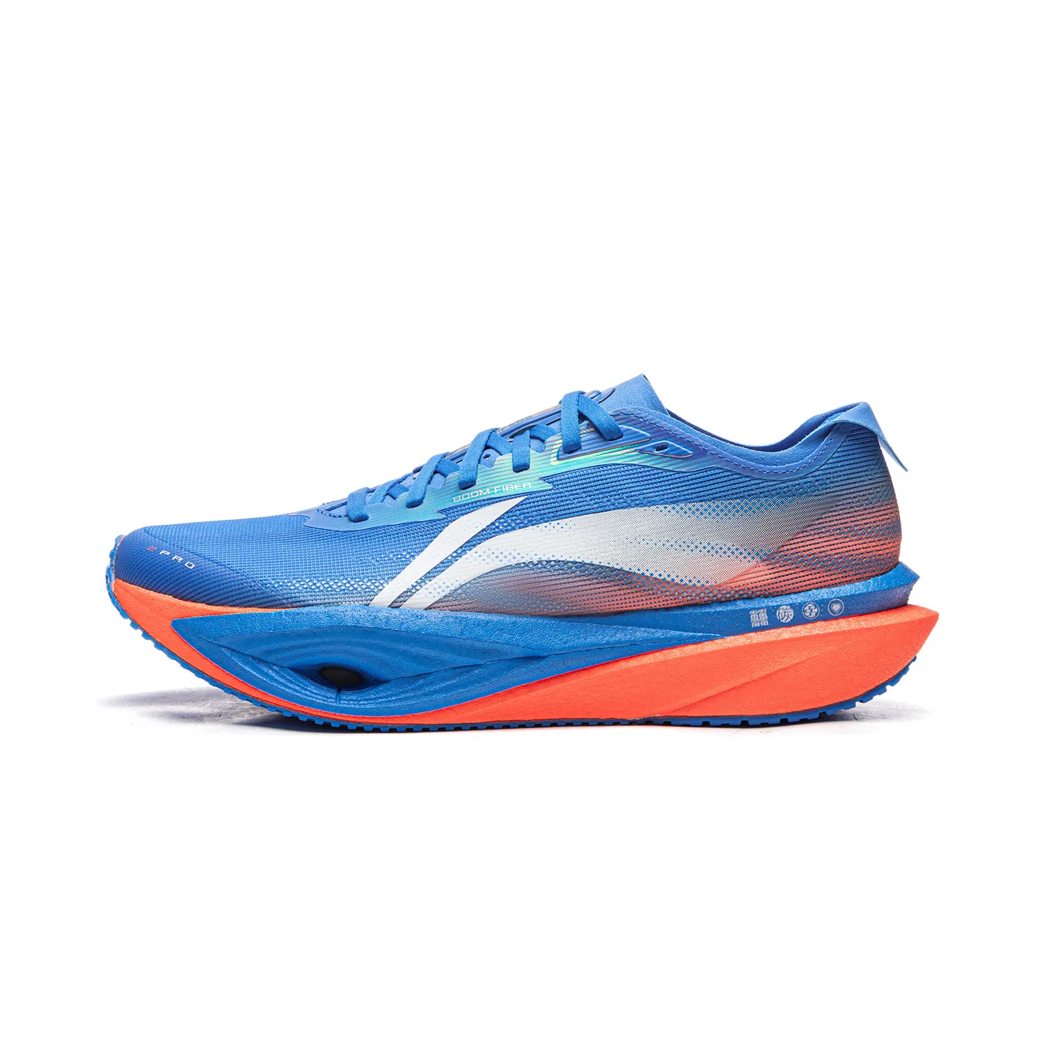 Li-Ning Wind Pro 2 Cushioning Slip Resistant Abrasion Resistant Breathable Support Lightweight Rebound Low top Casual, deep radiant синий/fluorescent flame оранжевый