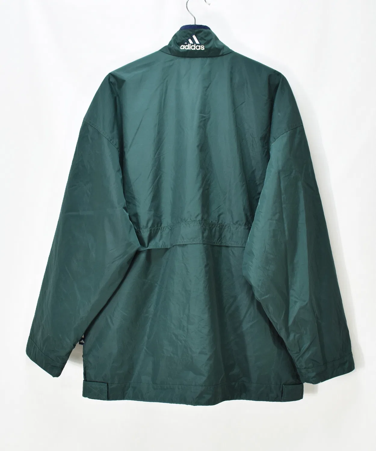 Винтажная куртка adidas Full Zip нейлоновая зелёная — фото 2