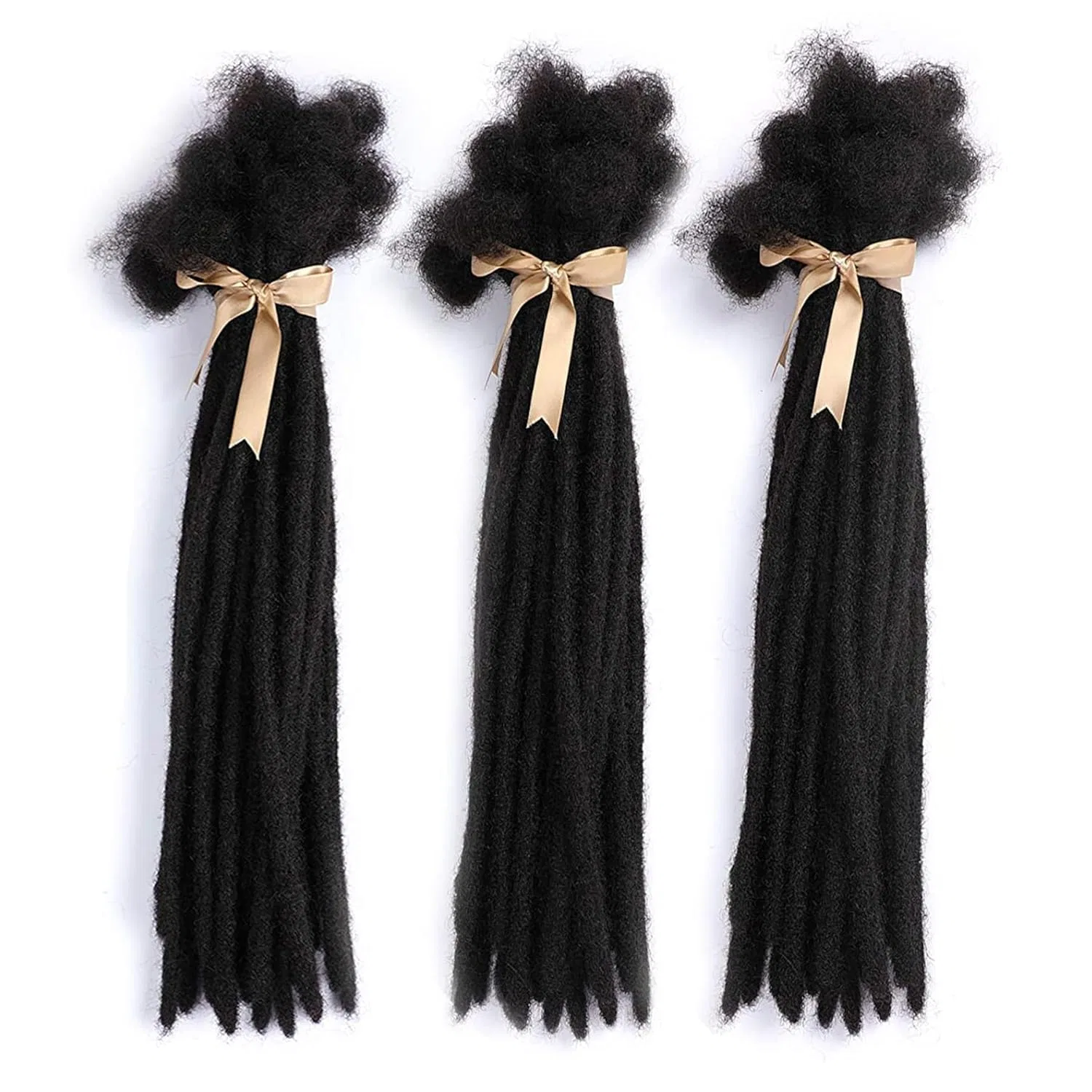 Дреды-удлинители из 100% натуральных волос Afro Kinky, 12 дюймов, 10 прядей Taoyemy, 1B — фото 4