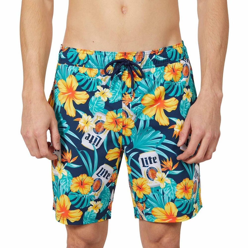 

Big & Tall Trinity Coast Miller Lite 9 в плавках, темно-синий
