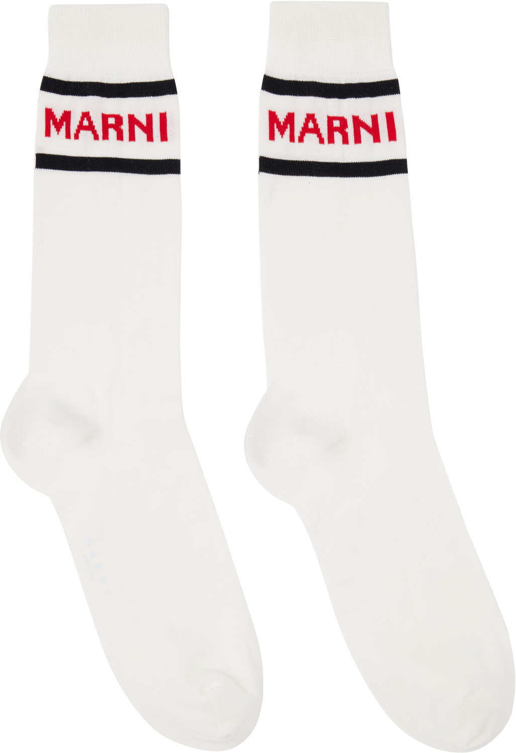 

Белые носки с логотипом на манжетах Marni, Lily white