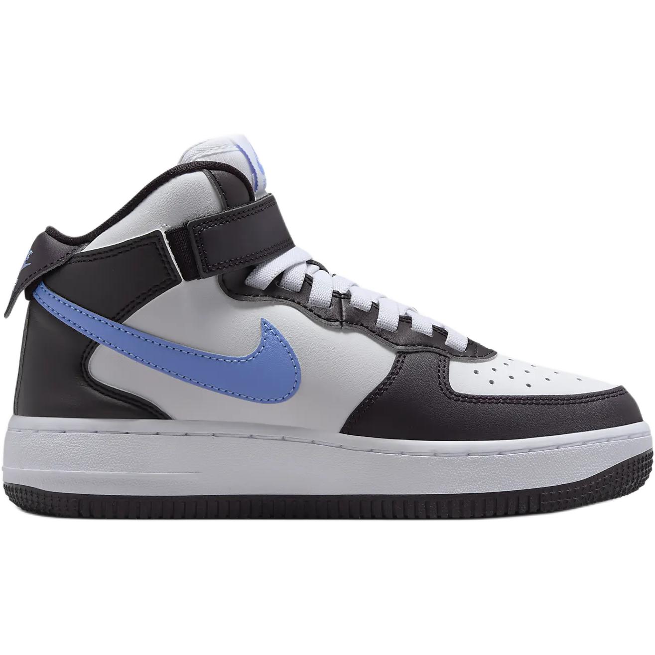 Nike Air Force 1 Антискользящие Износостойкие Высокие Детские Скейтбординг Кроссовки Черный Белый Синий — фото 2