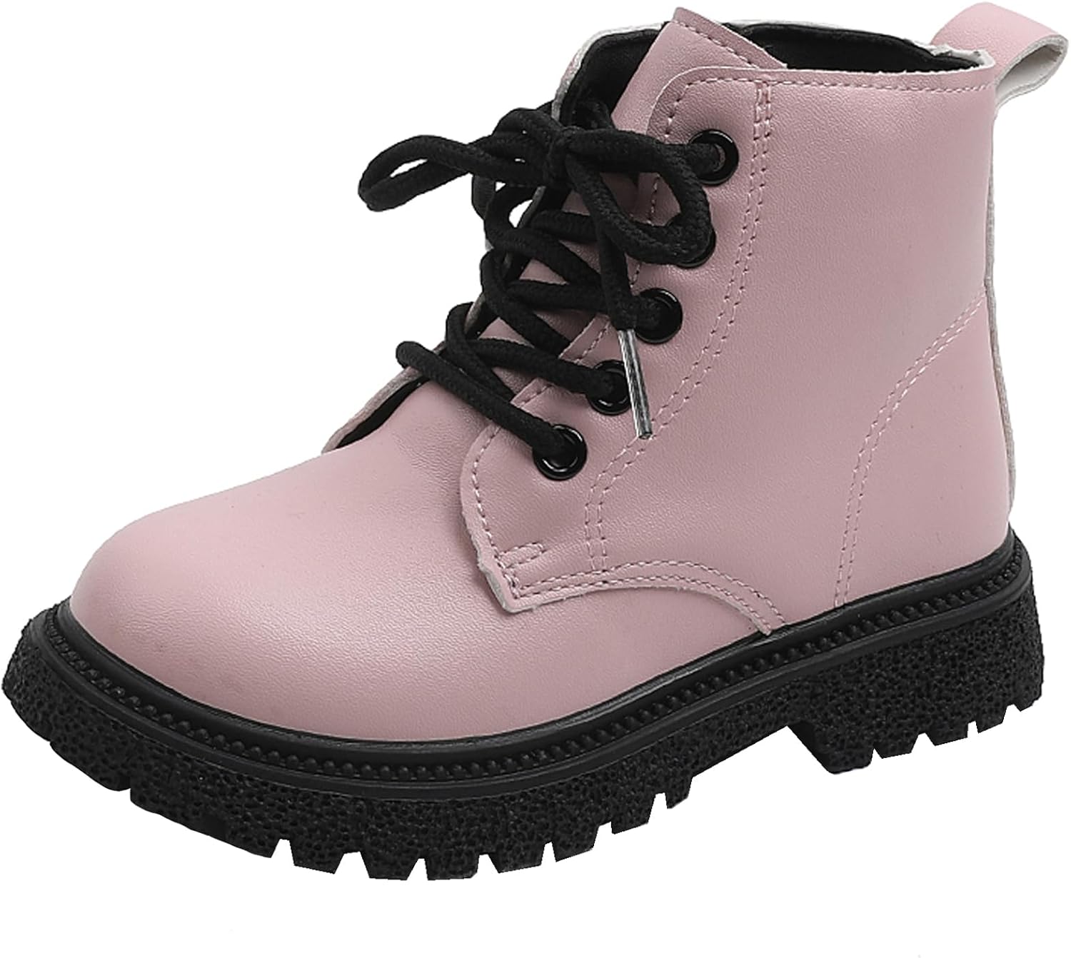 

Мальчики Девочки Водонепроницаемые Ботинки на шнуровке с боковой молнией до щиколотки для улицы, военные, школьные, тактические боевые (для малышей/маленьких детей) VINIGIAGIA, Pink