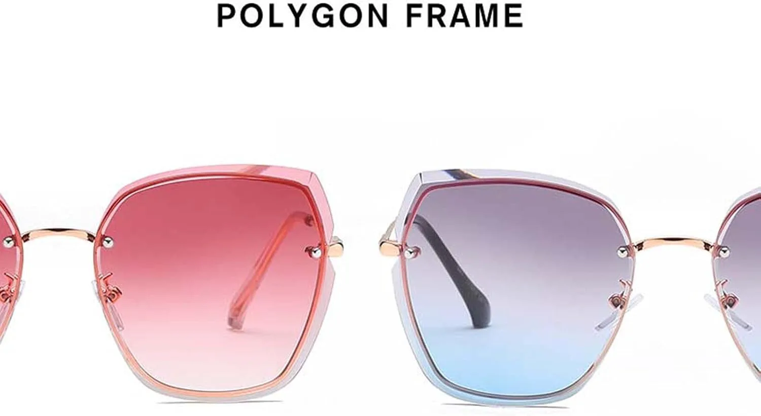 

Солнцезащитные очки XINXIN без оправы из металла для мужчин и женщин, большие очки для уличной фотосъемки и отдыха на природе (Цвет: F, Размер: Средний), F