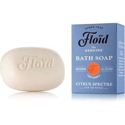 

Мыло для ванны Floid Citrus Spectre, 100% растительный батончик, обогащенное питательным лецитином, маслом ши и кунжутным маслом.