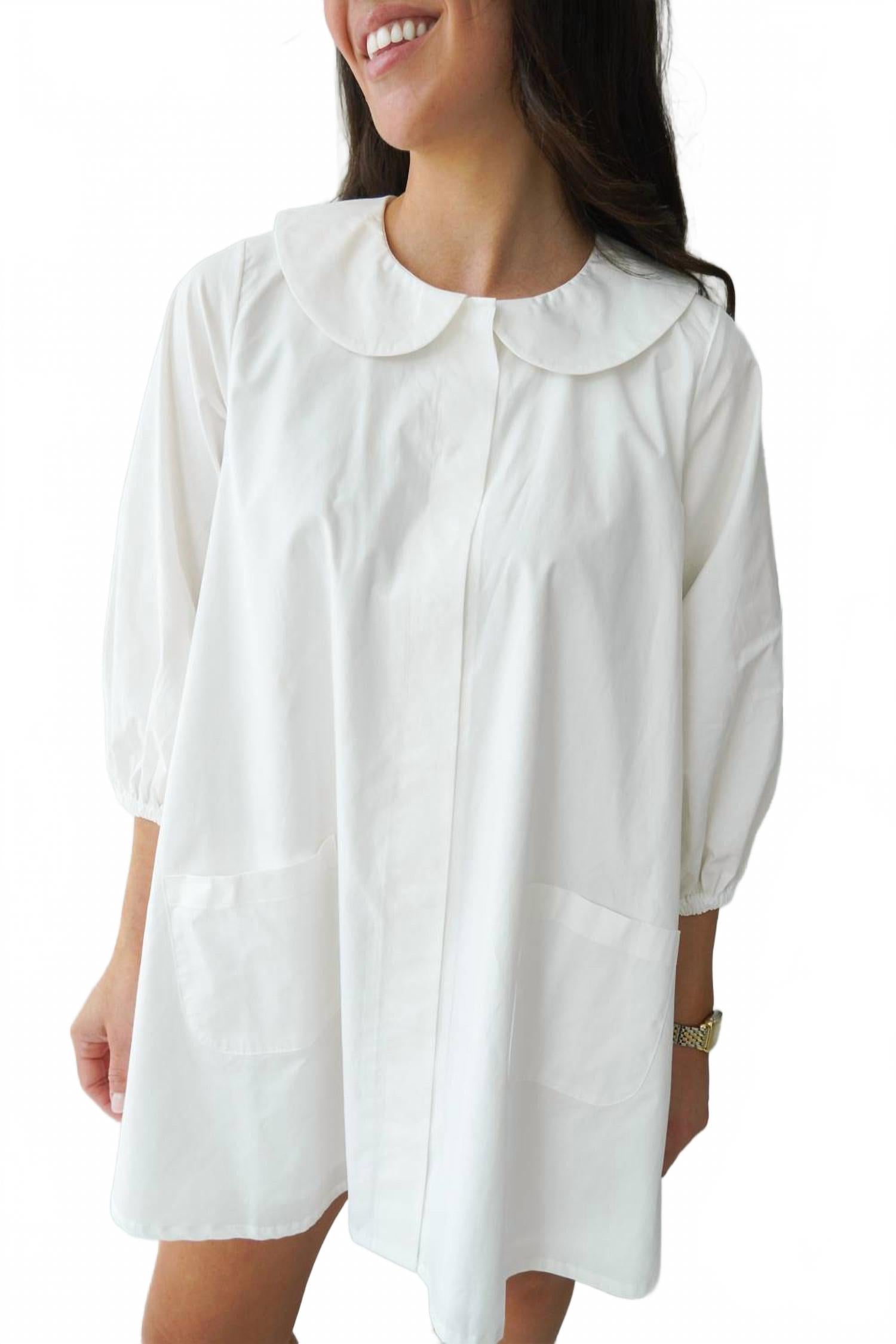 

MABLE Мини-платье Oakley белого цвета