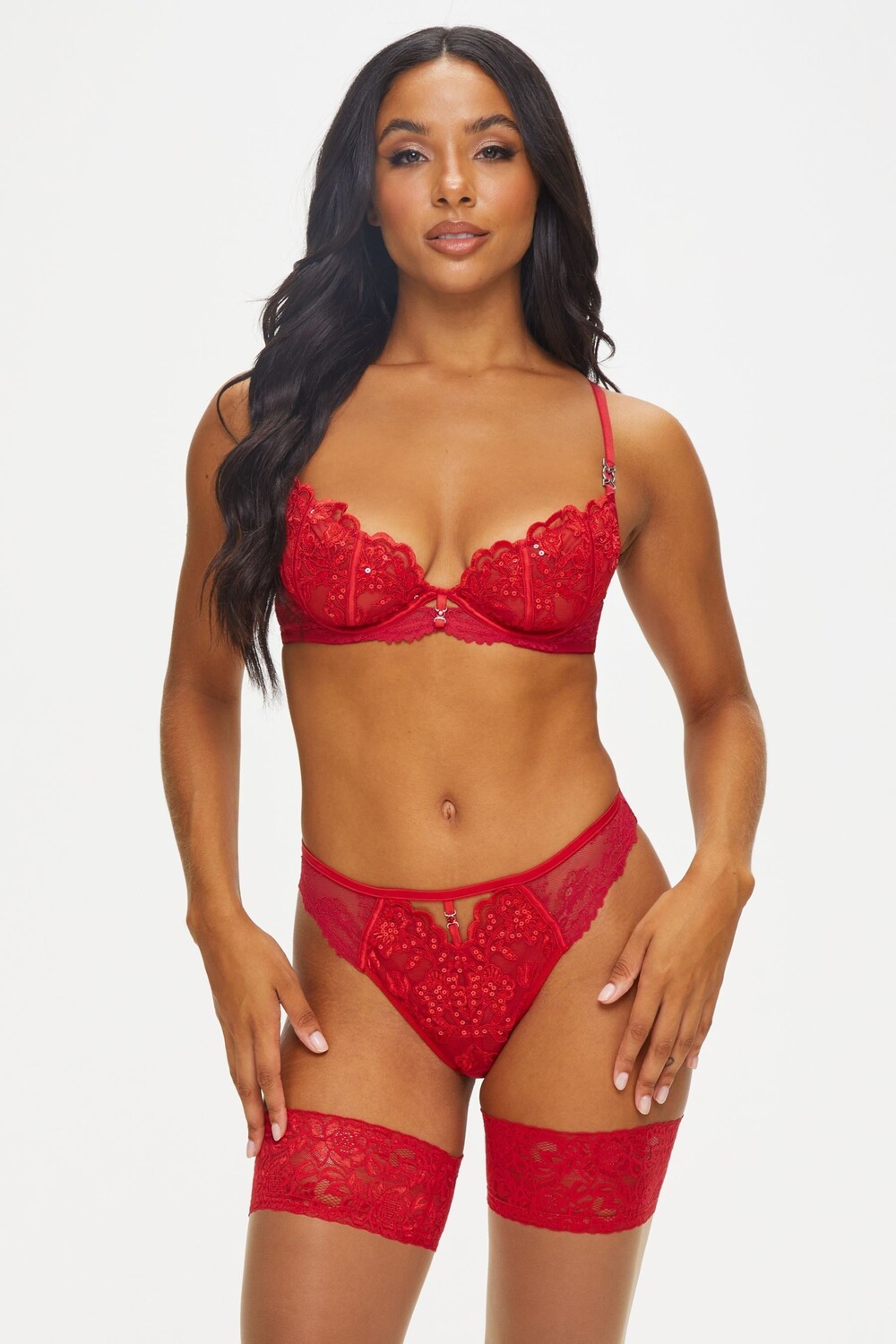 

Красные бразильские трусики-икона с пайетками Ann Summers, красный