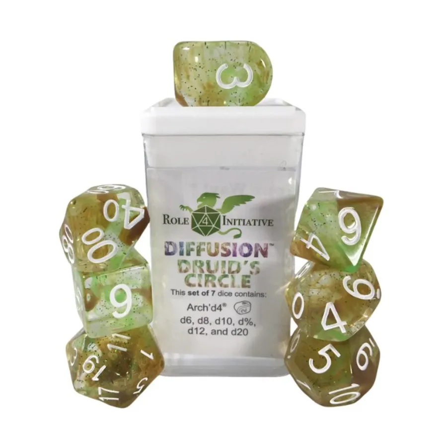 

Набор Diffusion Poly — Круг друида с цифрами (7), Class & Creature Dice - Poly Sets