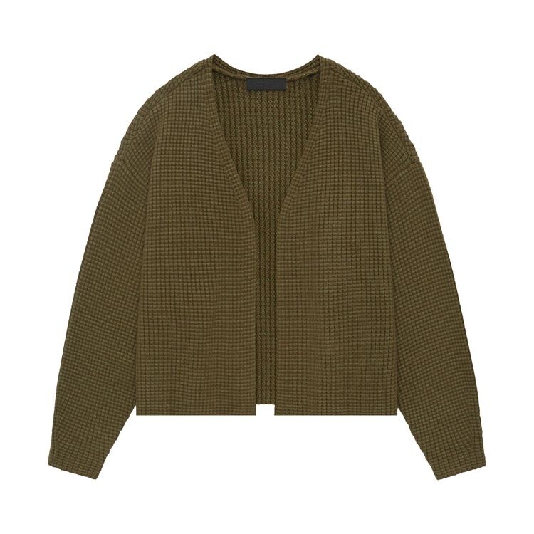 

Кардиган Fear of God Essentials Heavy Waffle Cardigan Olive, зеленый