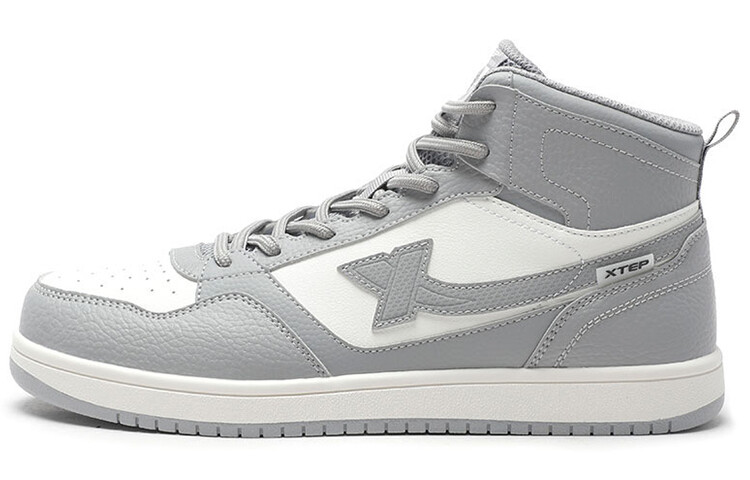 

Кроссовки XTEP Skateboarding Shoes Men High-top Aoki Gray / Sail White, белый