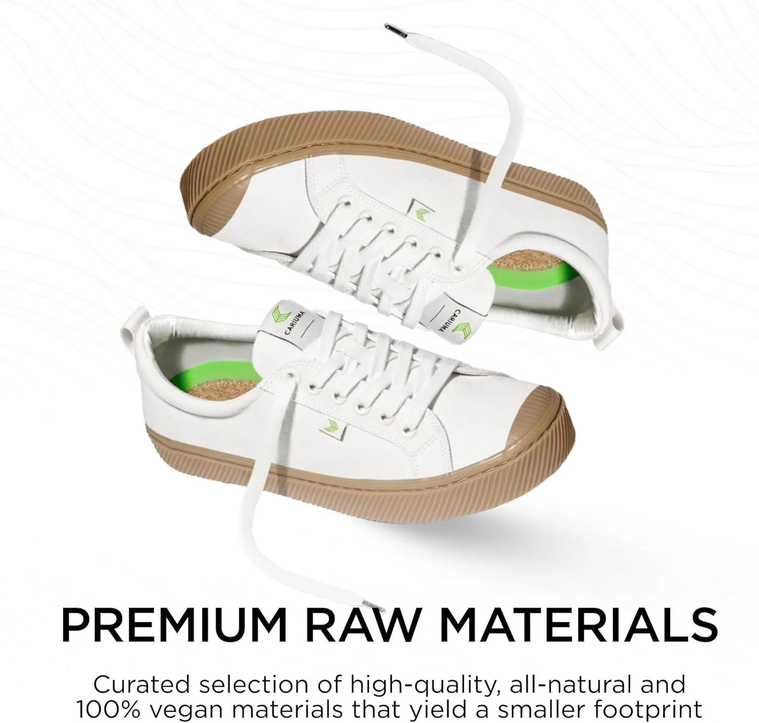 Кроссовки CARIUMA OCA Low Canvas, удобная мужская обувь, легкая и экологичная, универсальная повседневная обувь со 100% веганской стелькой, резиновая подошва, белый — фото 3