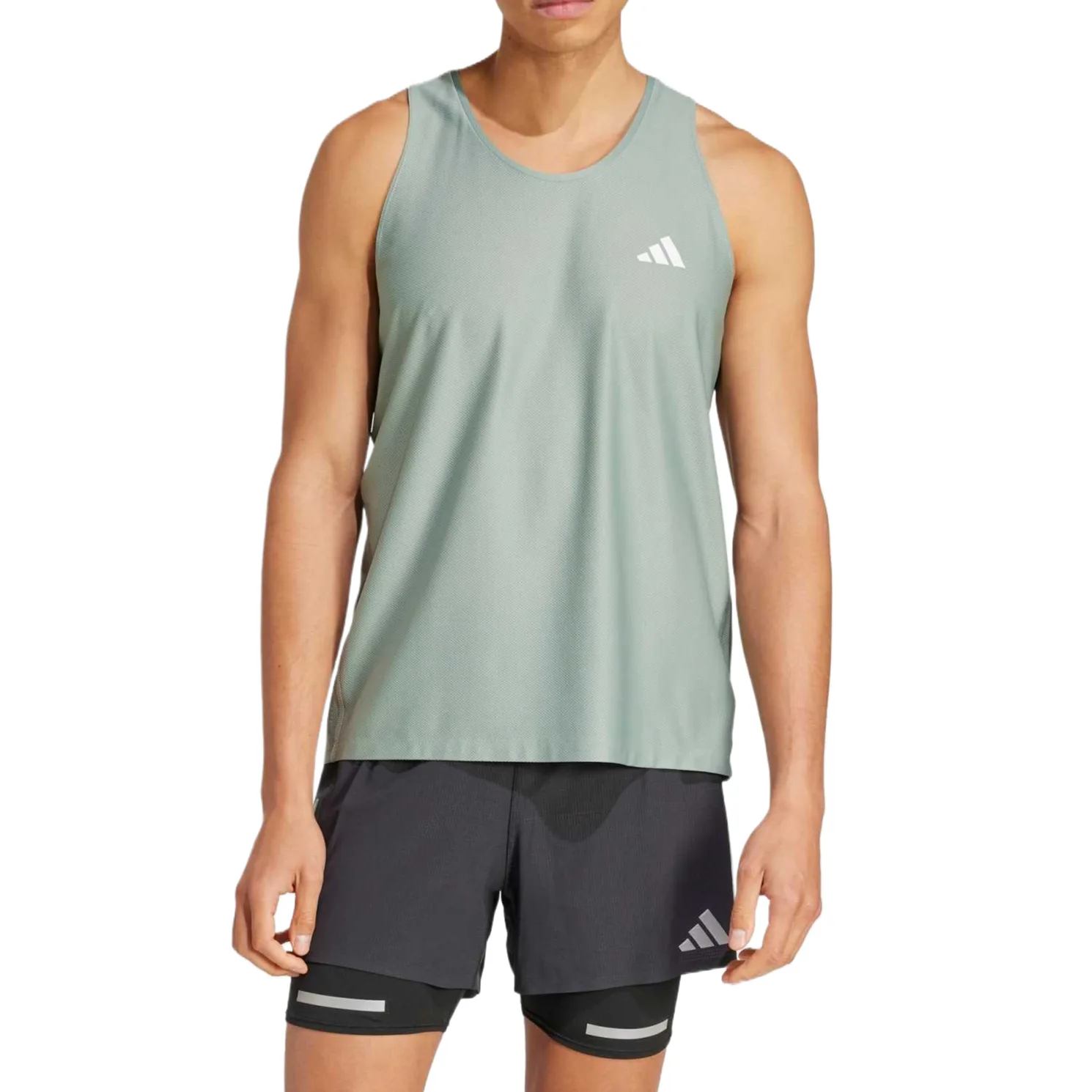 Футболка Own The Run Adidas, серебро зеленый — фото 2