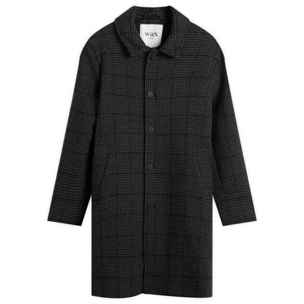 

Пальто в клетку Stan Wax London, темно-синий/серый