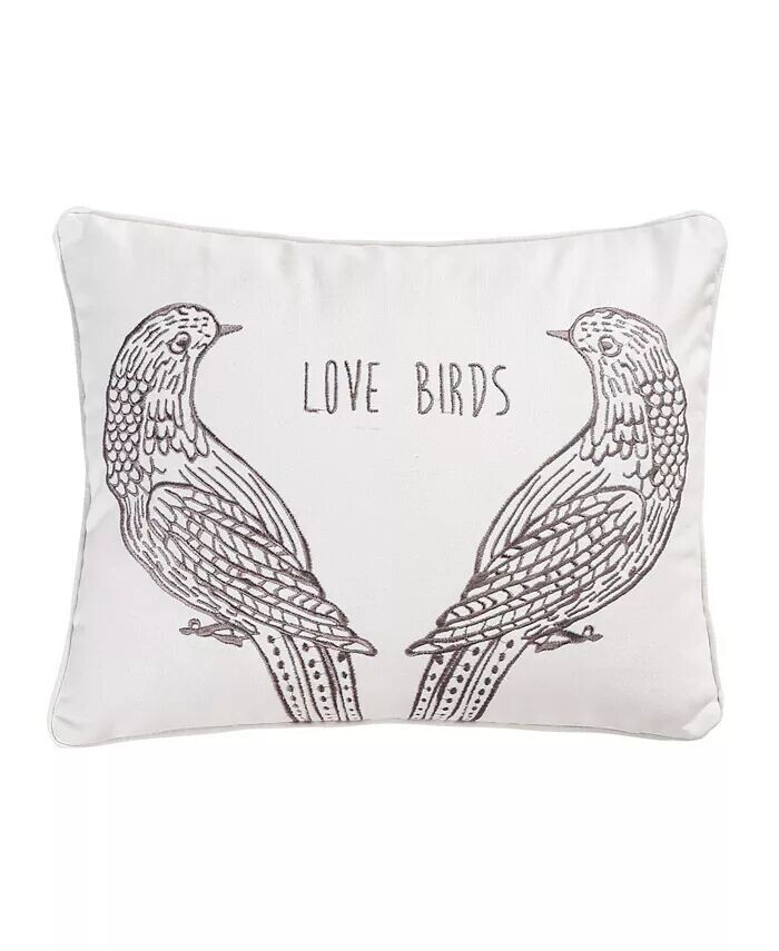 

Декоративная подушка Tanzie Love Birds, 14 x 18 дюймов Levtex, черный