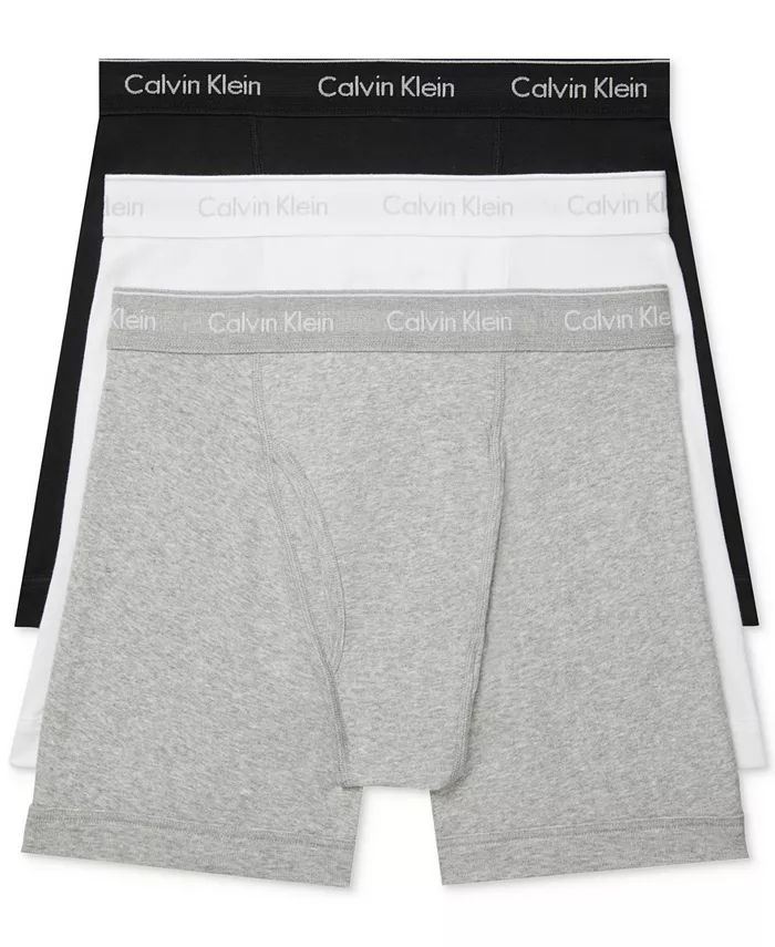 

Мужские классические боксеры из хлопка, 3 шт Calvin Klein, мультиколор