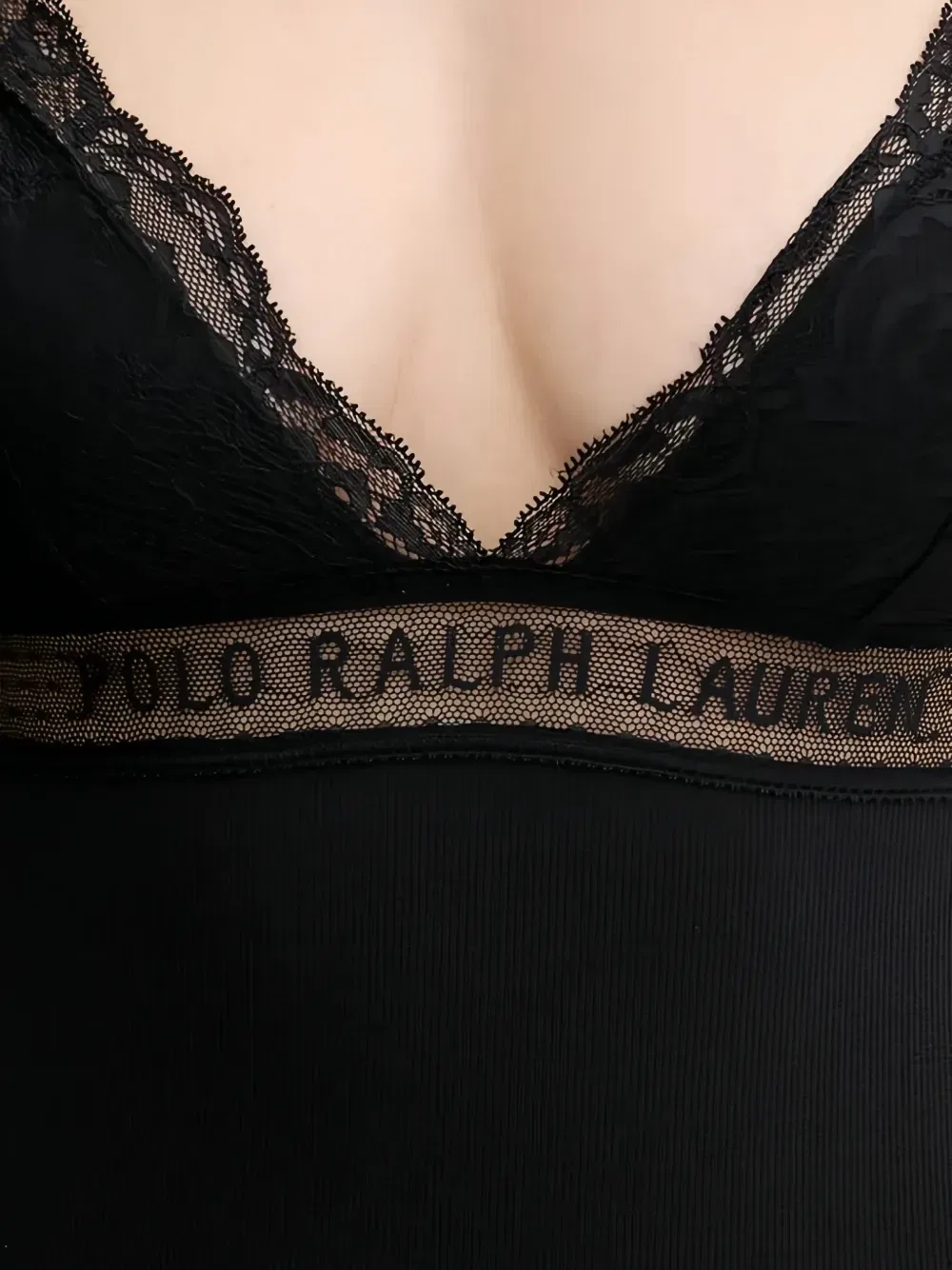 Боди с кружевом POLO RALPH LAUREN, черный — фото 3
