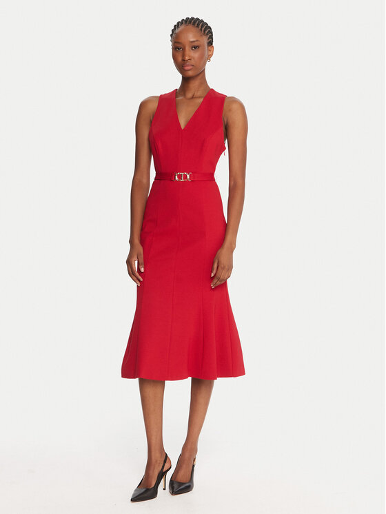 

Коктейльное платье slim fit 252TP2606 Twinset, красный