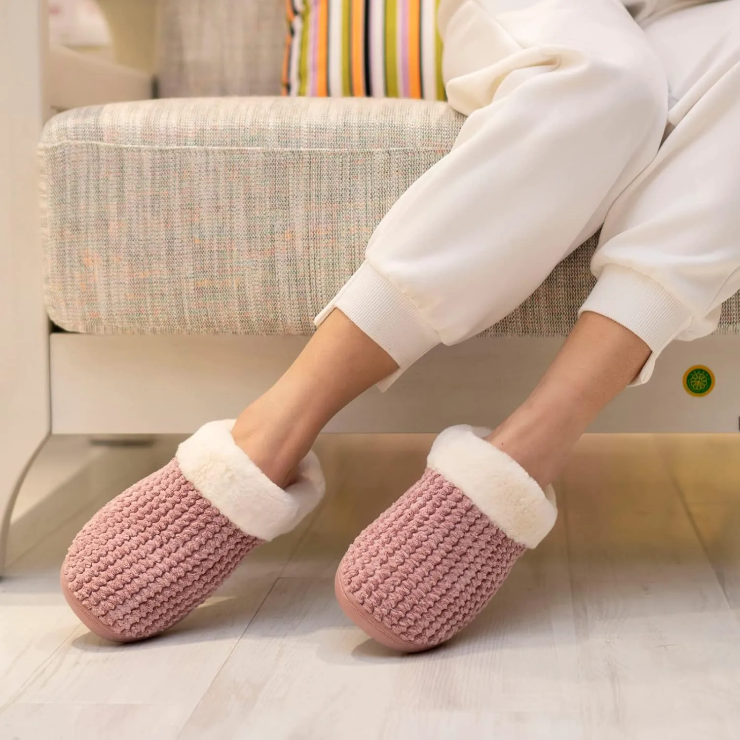 Женские домашние тапочки WateLves Comfort с эффектом памяти, мягкой подкладкой, для дома и улицы — фото 4