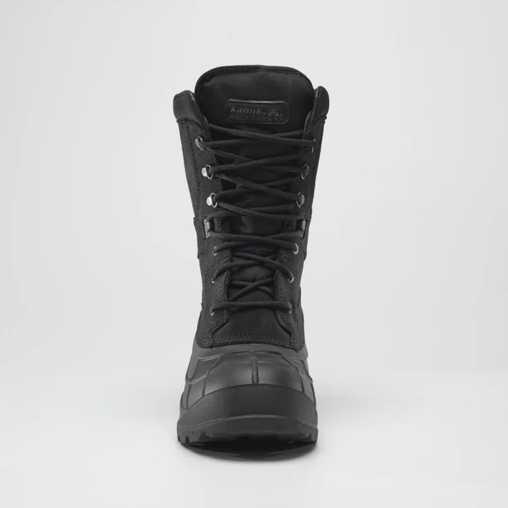 Ботинки Kamik Nation Plus Snow Boot - водонепроницаемые мужские ботинки - подкладка 8 мм - подошва с хорошим сцеплением и зимние ботинки - утепленные ботинки для мужчин - защита от холода до -40F - высота до середины голени, черный — фото 3