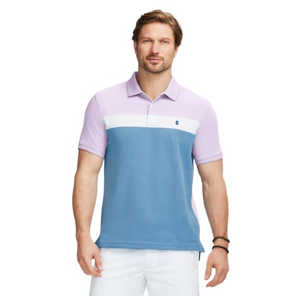 

Мужская рубашка-поло с коротким рукавом Advantage Performance Color Block Izod, цвет viola