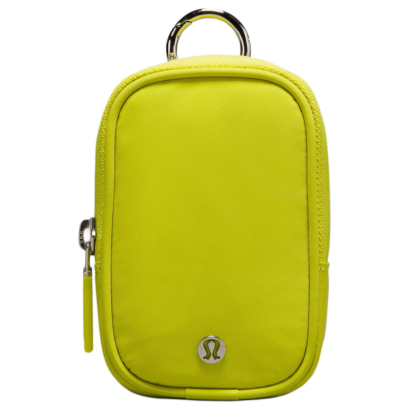 

Lululemon Переработанный нейлоновый ключница унисекс желтый с принтом змеиная кожа камень, Yellow Snakeskin Print Stone