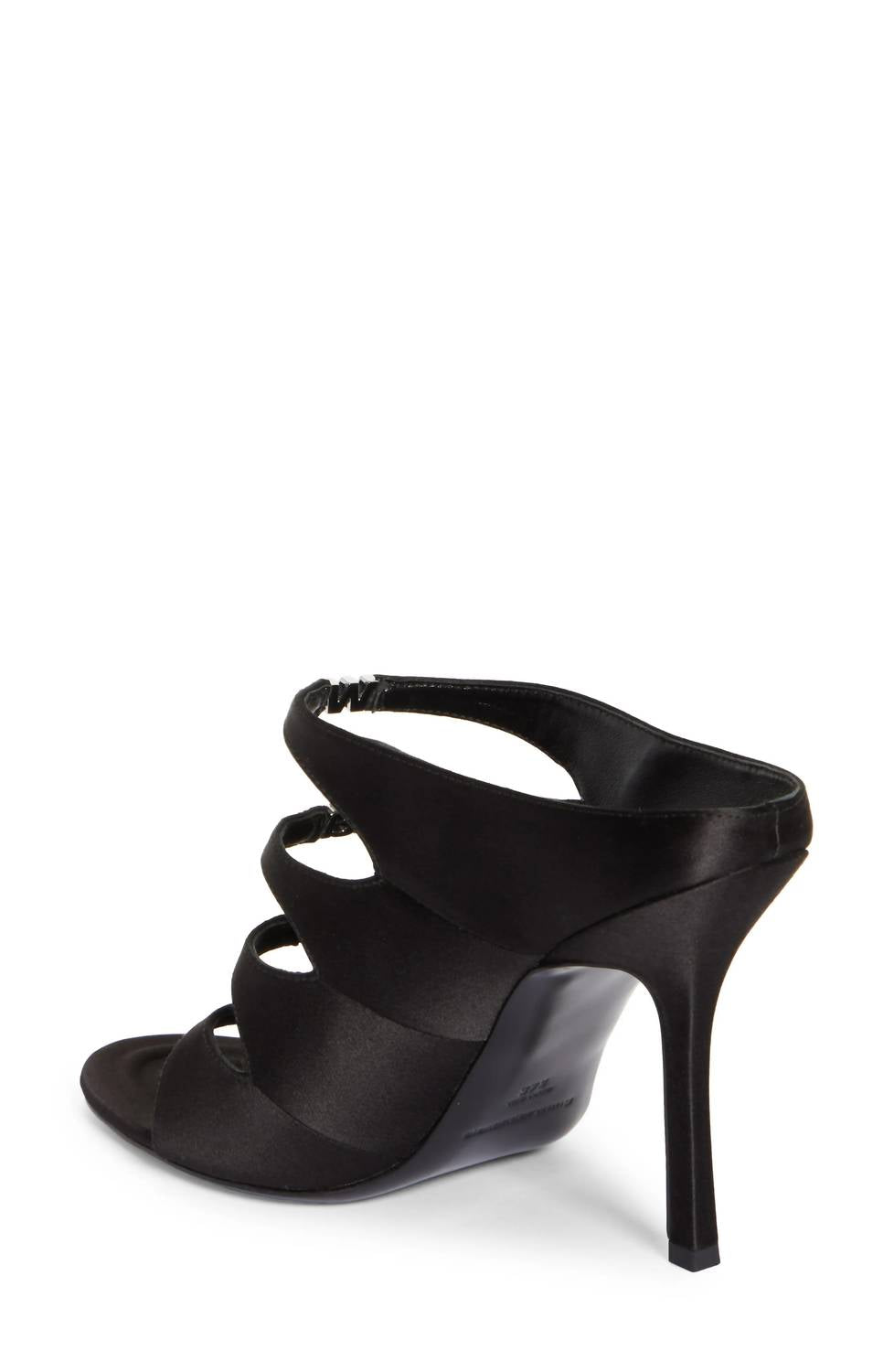 Женские черные атласные сандалии на каблуке Lolita с кристаллами Alexanderwang — фото 2