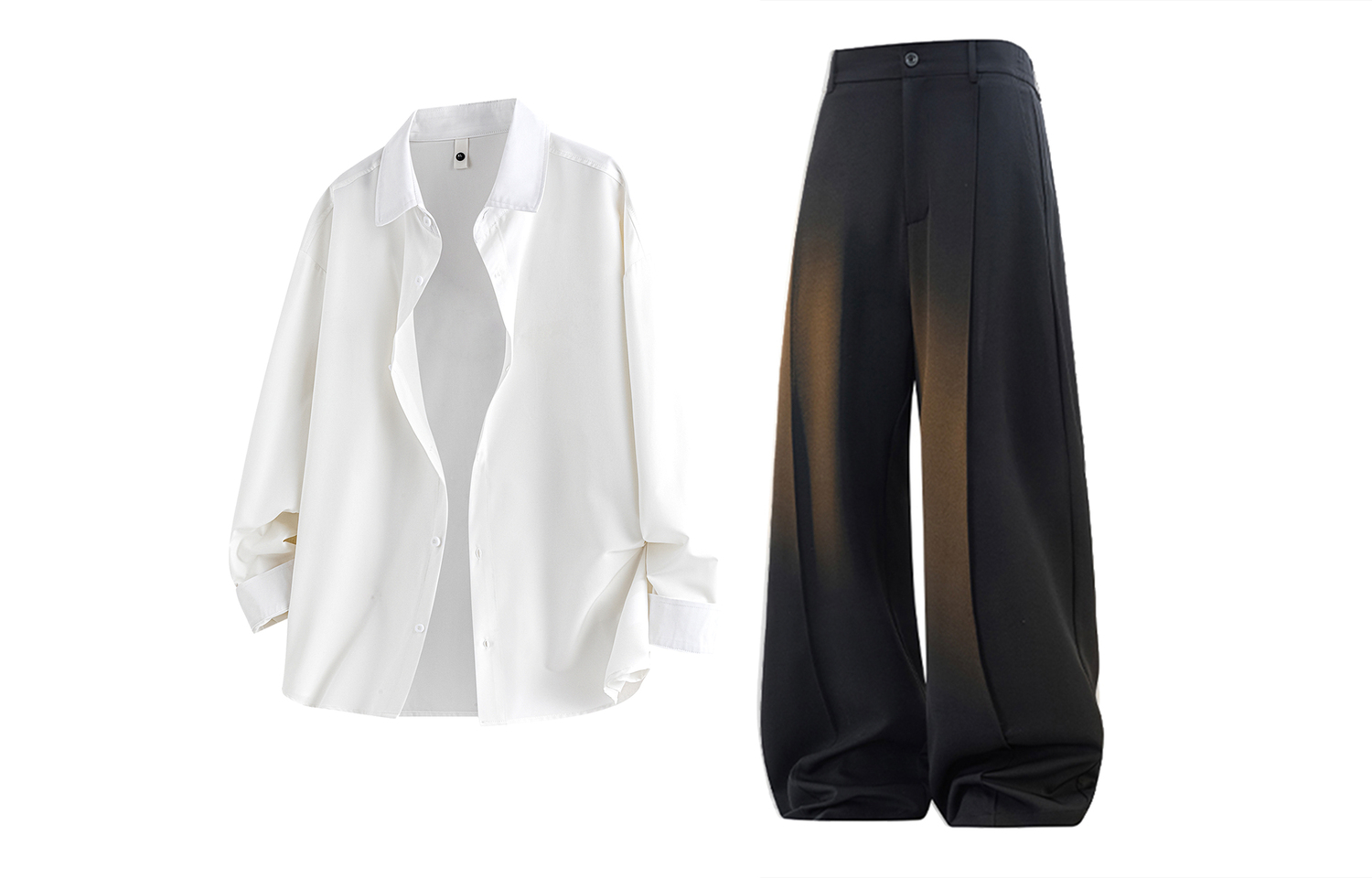 

Повседневная спортивная одежда Unisex с лацканом Moderate X1617, белый top+черный pants