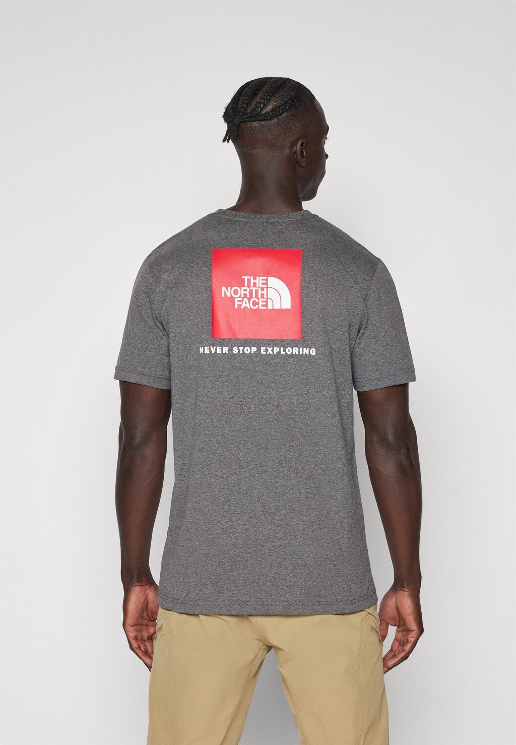 

Футболка с принтом TEE The North Face, пестрый серый