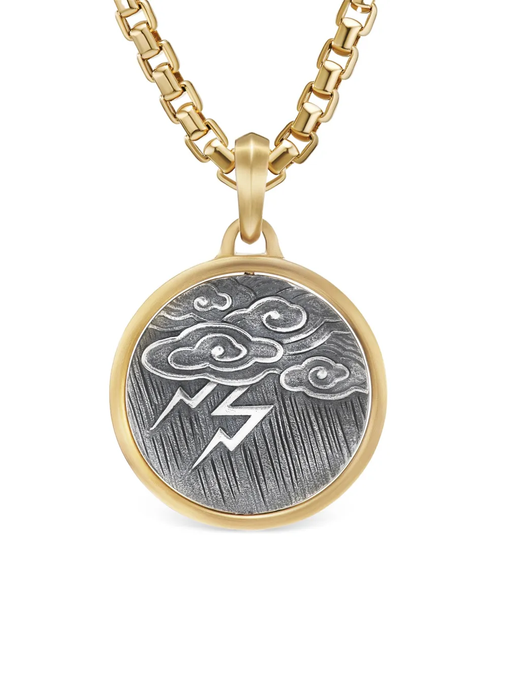 

Подвеска Storm Duality из желтого золота и серебра (30 мм) David Yurman, золотой