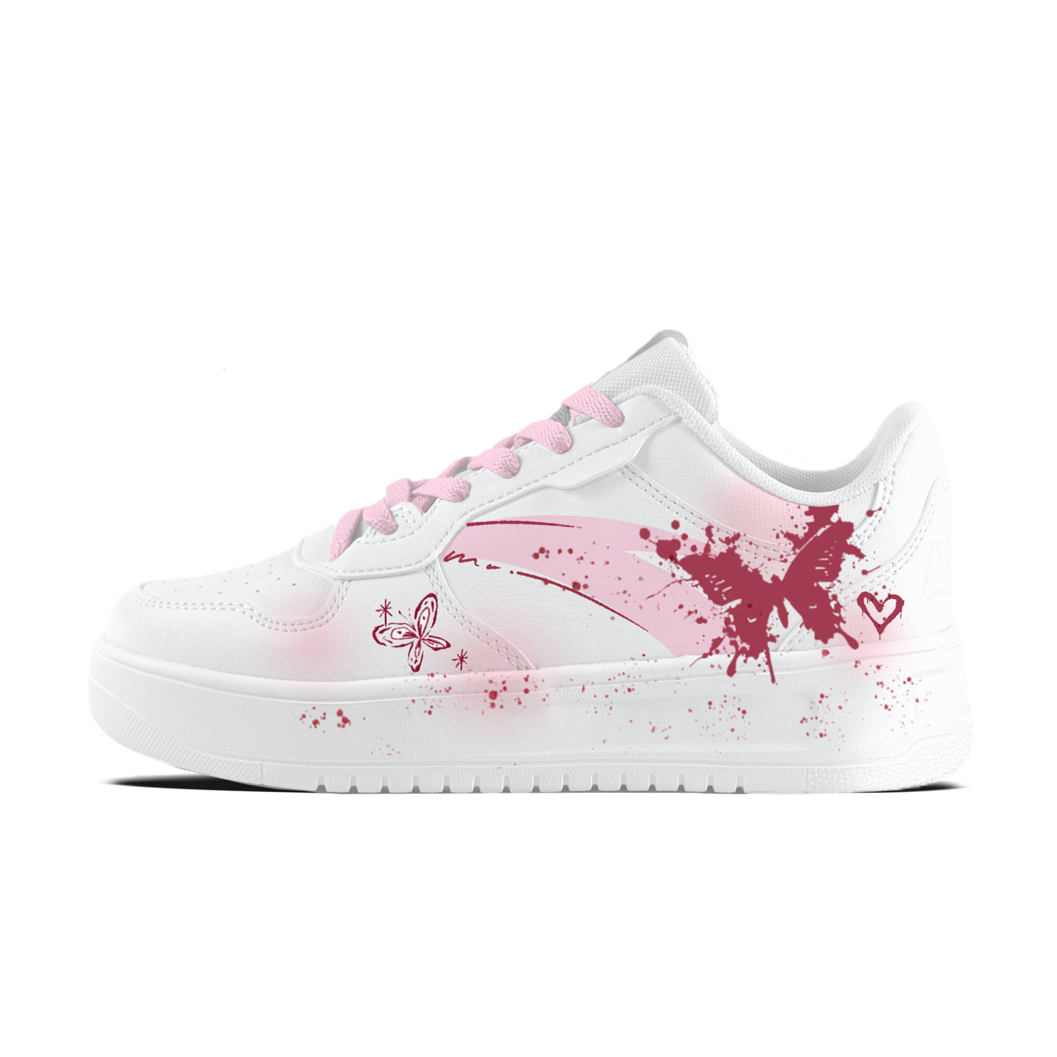 

Легкие разноцветные ботинки для скейтбординга с принтом "бабочка и фейерверк", устойчивые к истиранию и скольжению, Unisex ANTA, оранжевый синий