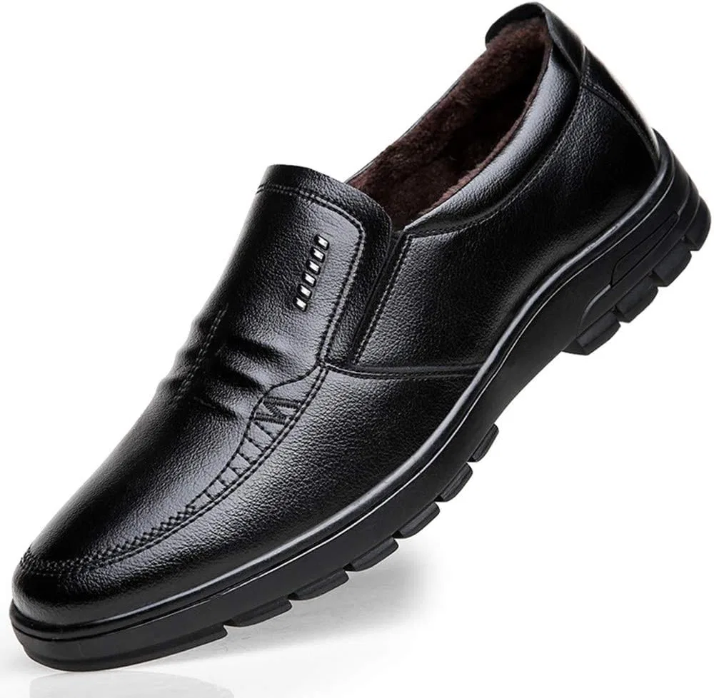 Лоферы Leather Classic Casual Loafers, Black Asifn