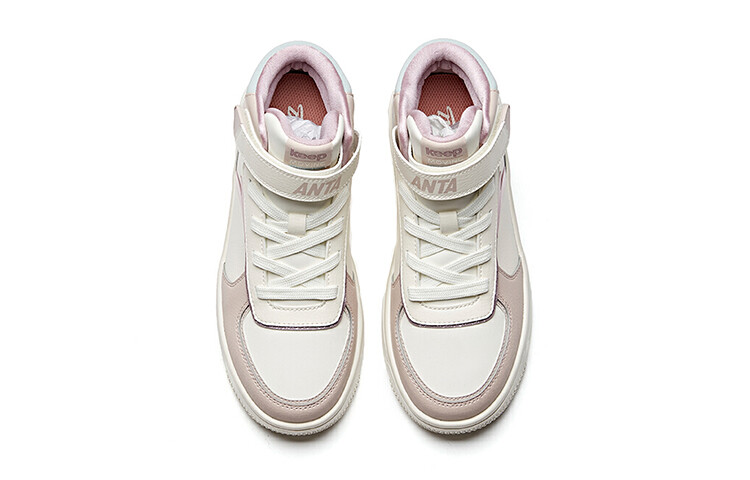 Детские кроссовки для скейтбординга GS High-top Lotus Ash/ivory White/bean Green Anta Kids — фото 3