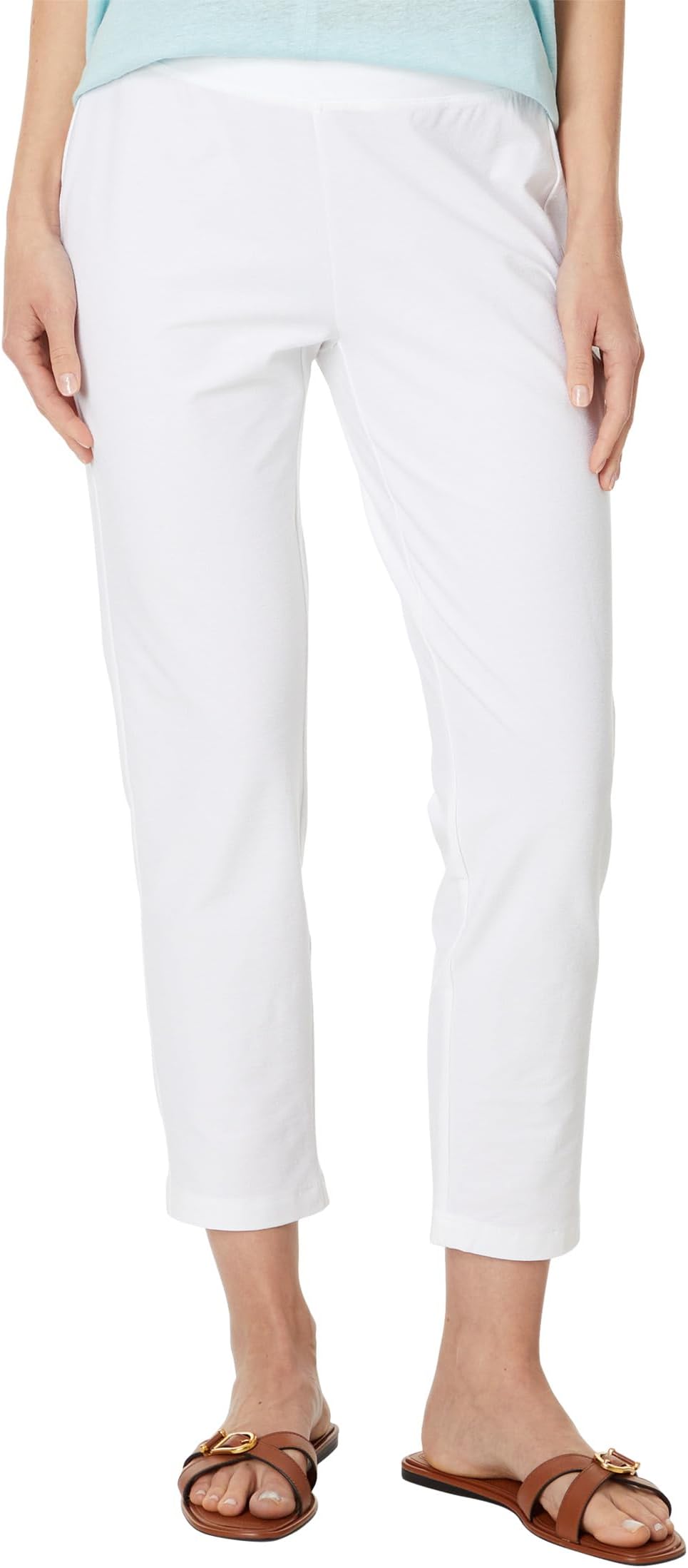 

Брюки Eileen Fisher Petite Slim Ankle Pant, белый