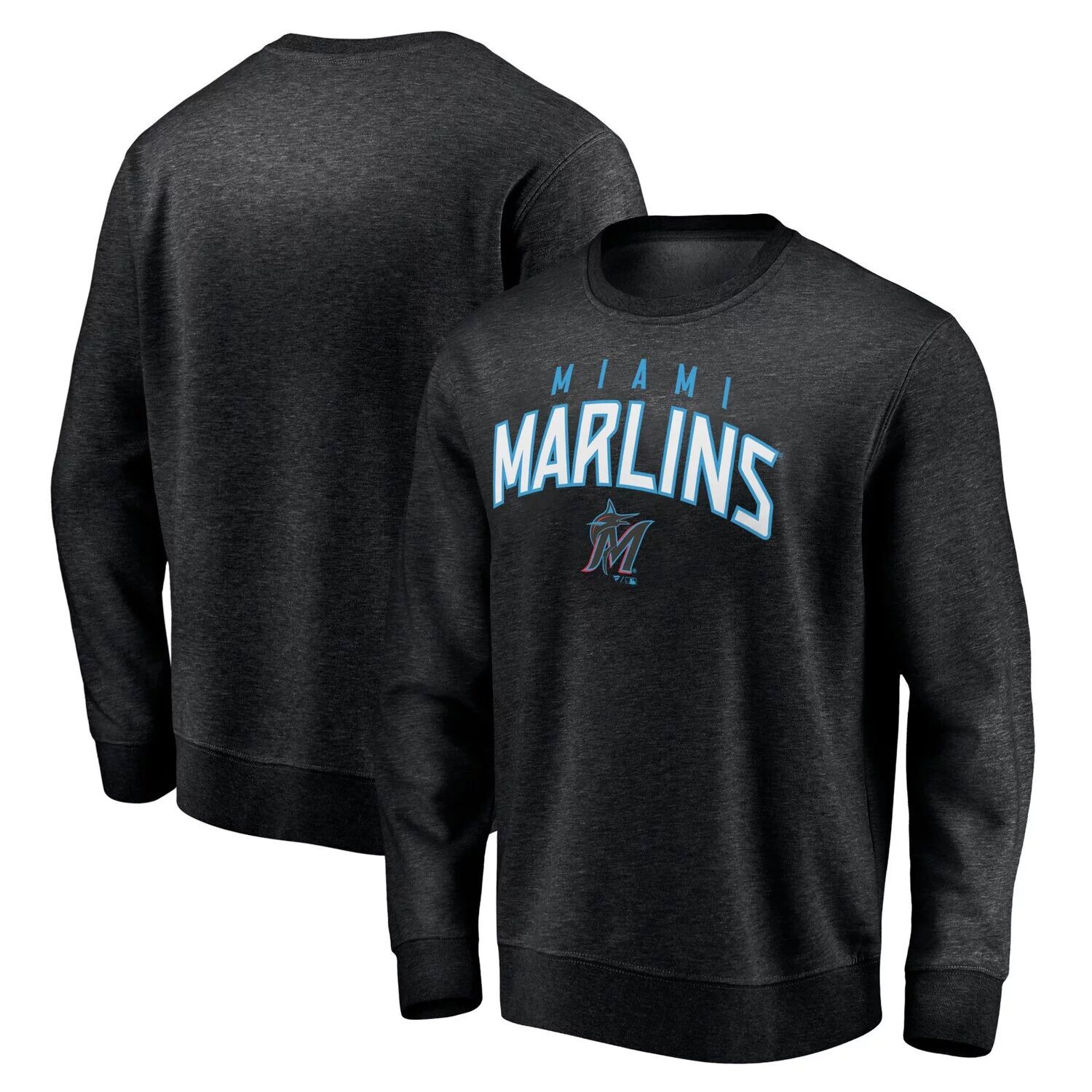 

Мужской черный пуловер с логотипом Fanatics Miami Marlins Gametime Arch