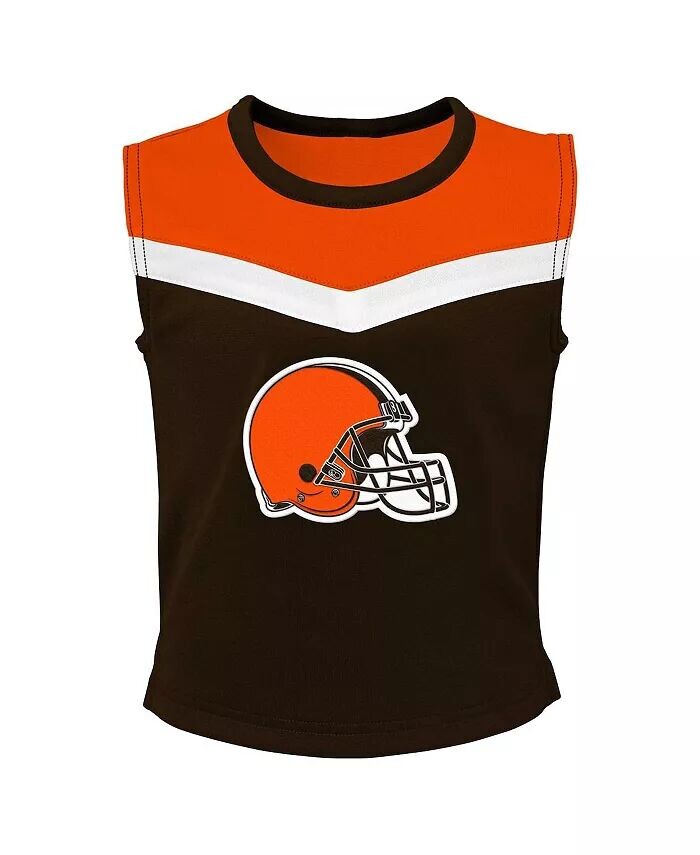 Коричневый комплект из двух предметов для девочек Big Girls Cleveland Browns Spirit Outerstuff, коричневый — фото 2