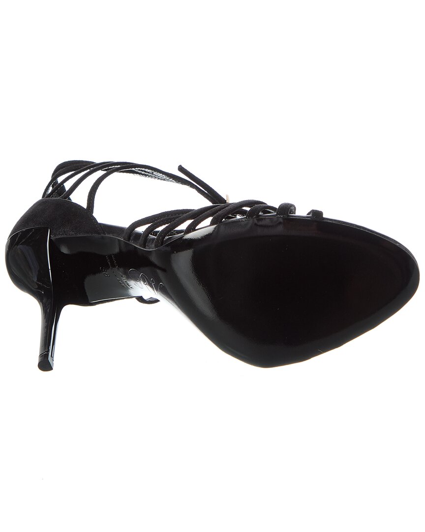 Roger Vivier Cage Suede Sandal, черный — фото 4
