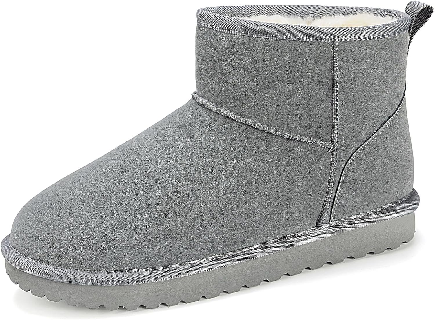 

Мужские зимние ботинки Mishansha, замшевые, теплые, с легким надеванием, серый