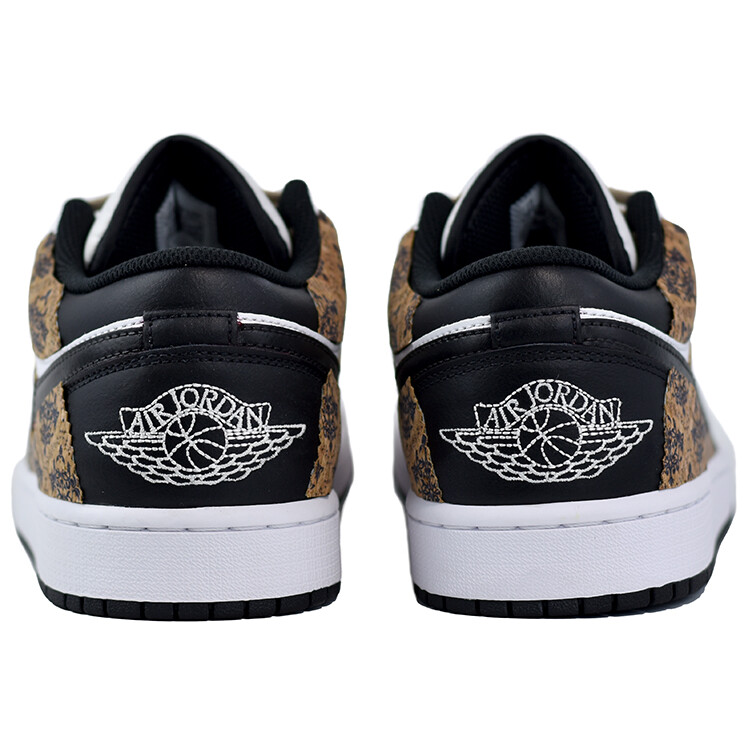 Кроссовки Air Jordan 1 Vintage Basketball Shoes Men Low-top Khaki/black/white, белый — фото 4