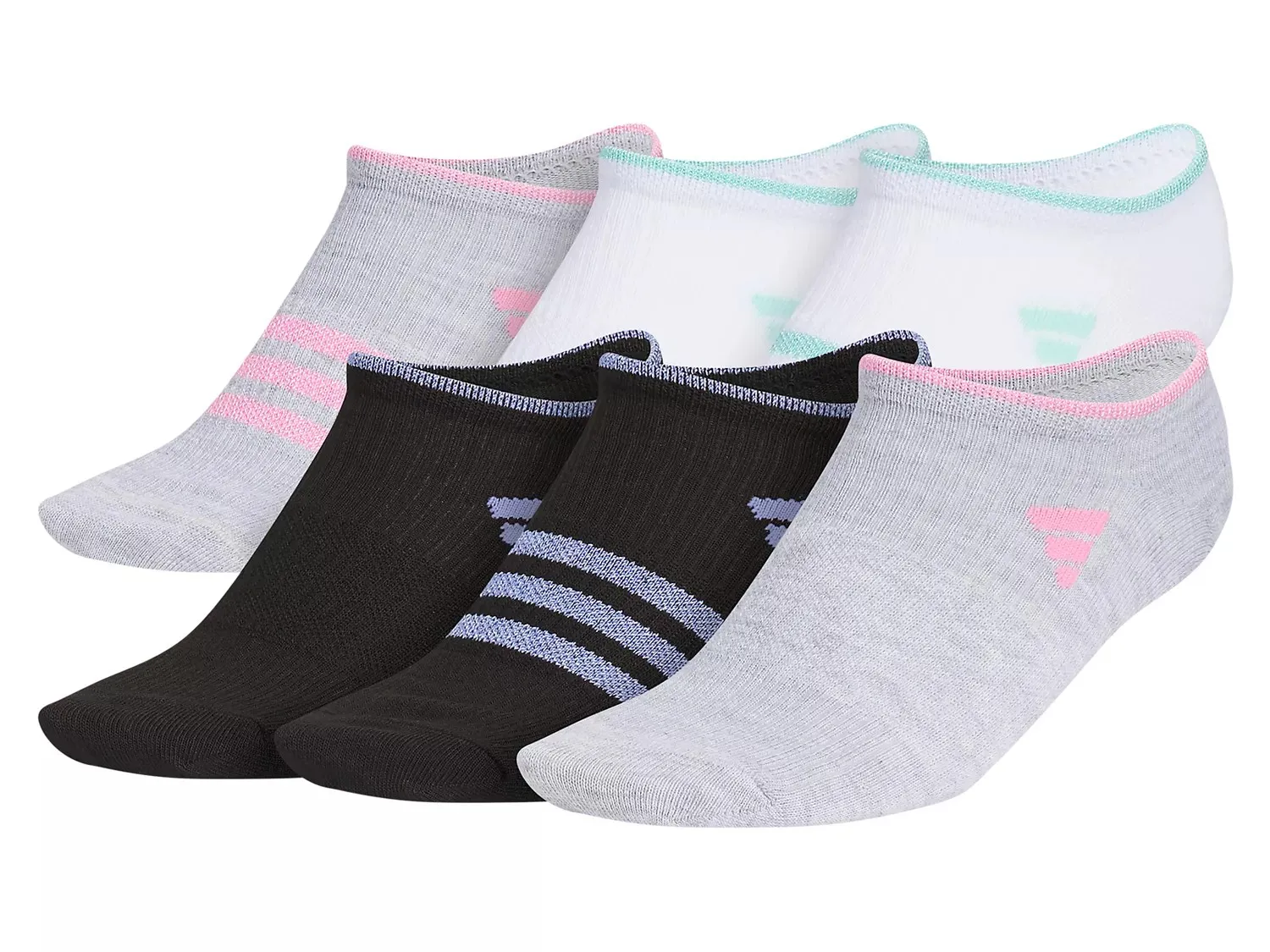Носки детские Adidas Superlite 3.0 No Show - 6 шт., разноцветные