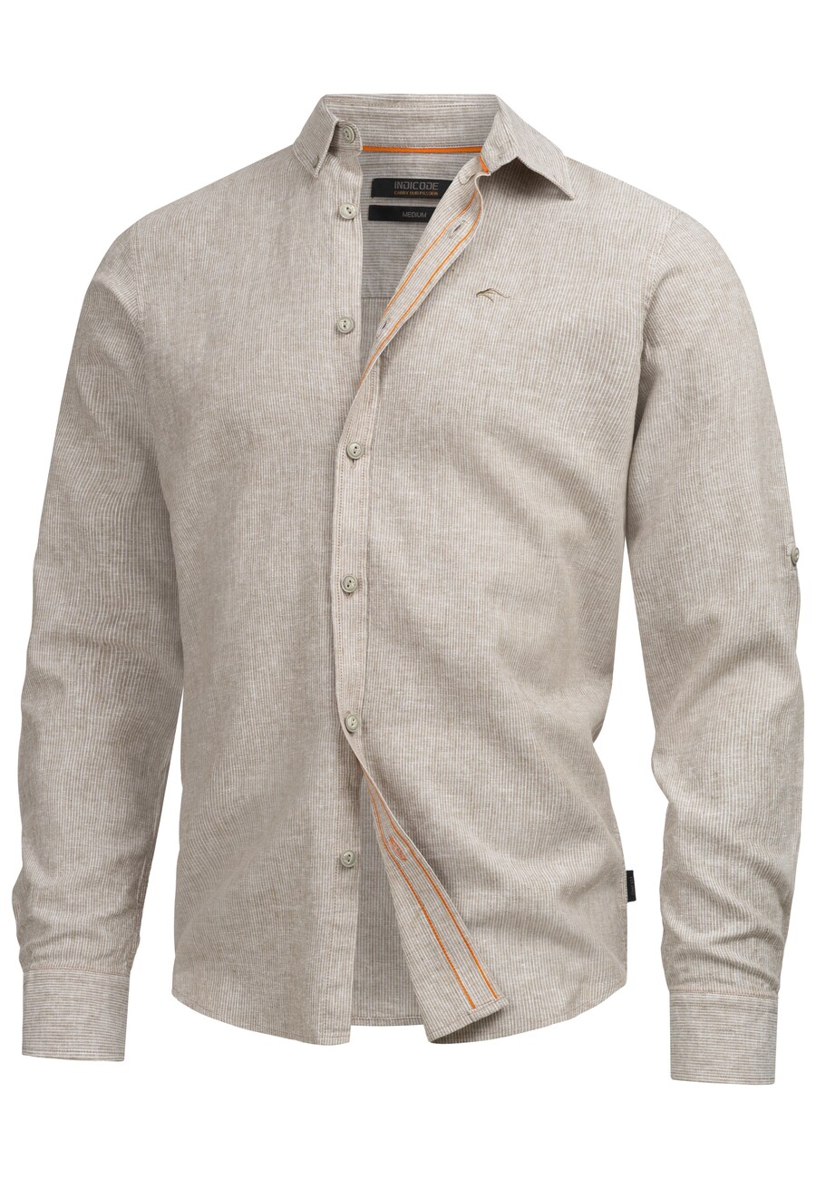 

Повседневная рубашка INDICODE JEANS Regular fit Button Up Shirt Theon, хаки