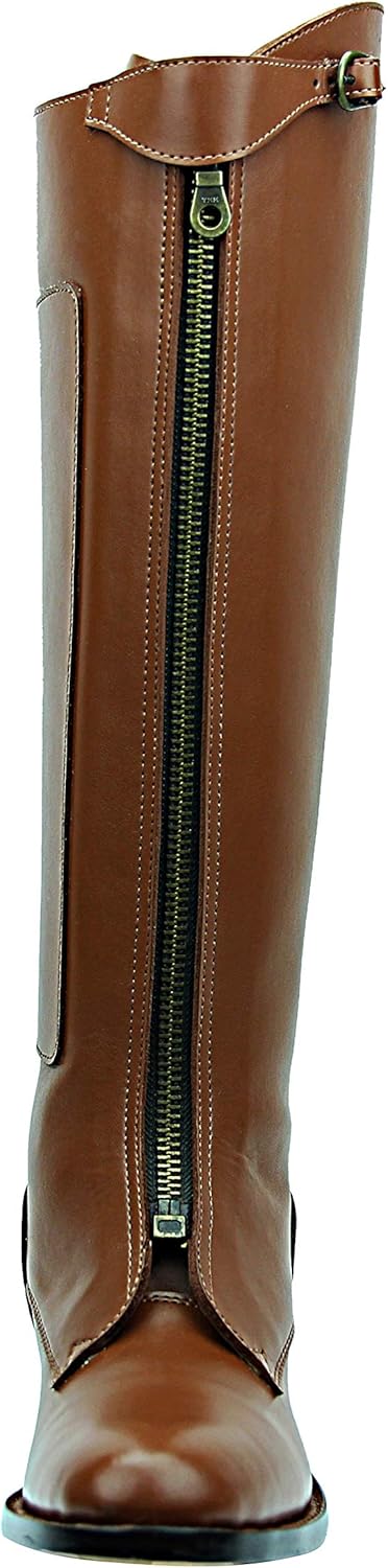 Мужские сапоги для поло Mens Man Invader-1, высокие до колена, из кожи, конные, цвета загара Hispar, WIDE CALF 9 — фото 2