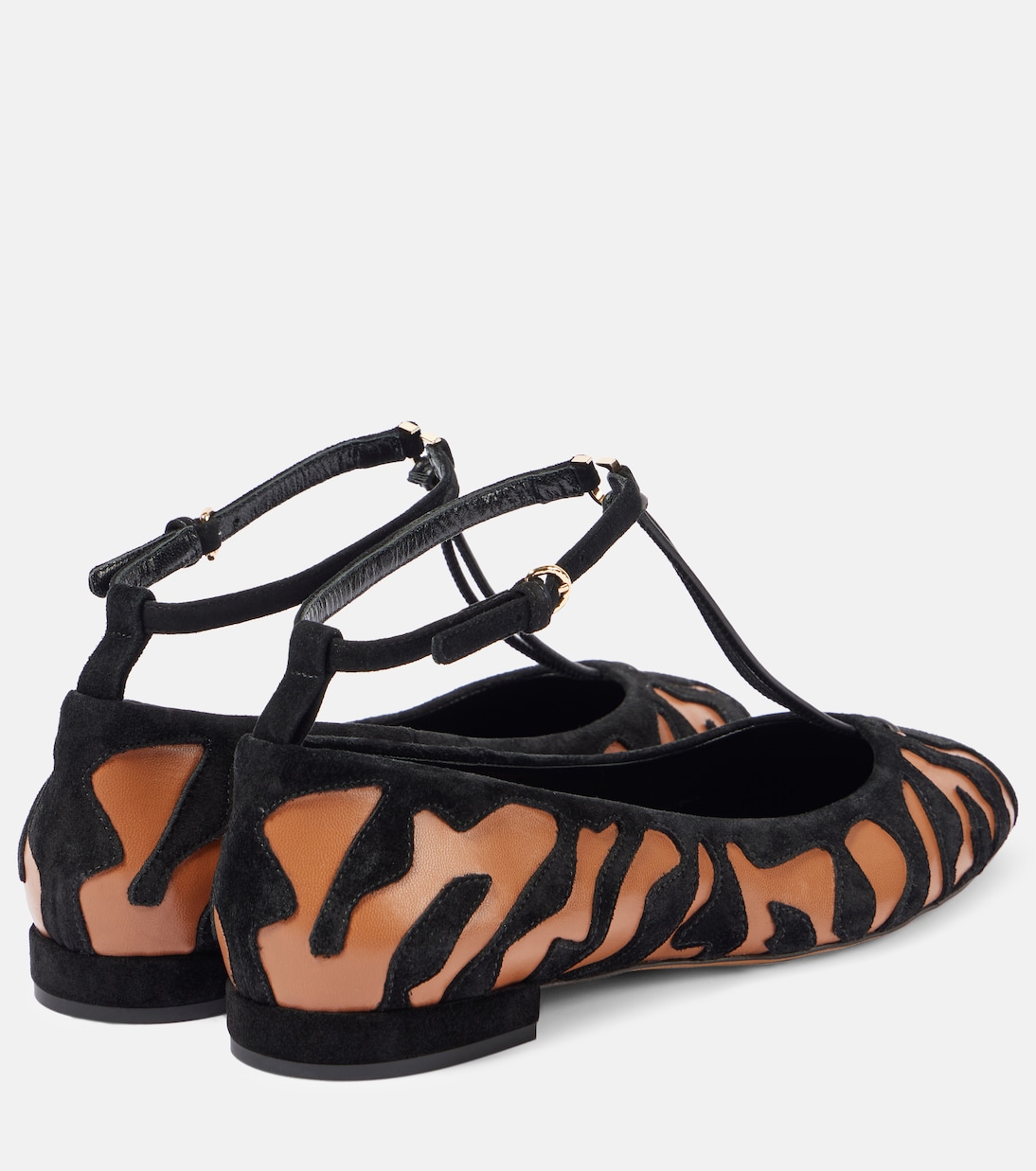 Кожаные балетки Polline с анималистичным принтом Ulla Johnson, Faggio — фото 2