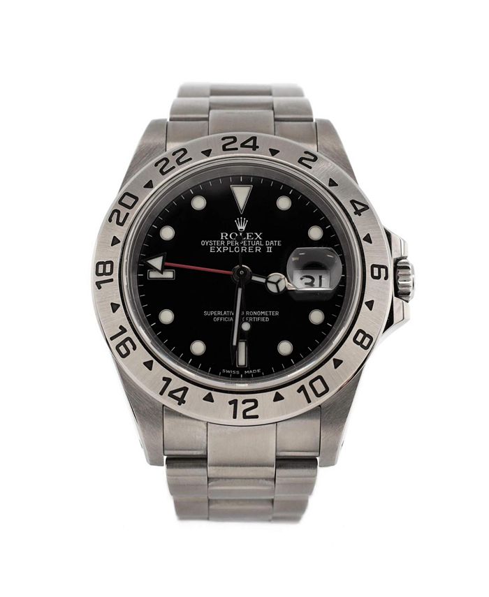 

Часы Oyster Perpetual Explorer II Automatic из нержавеющей стали 40 мм Pre-Owned Rolex, черный