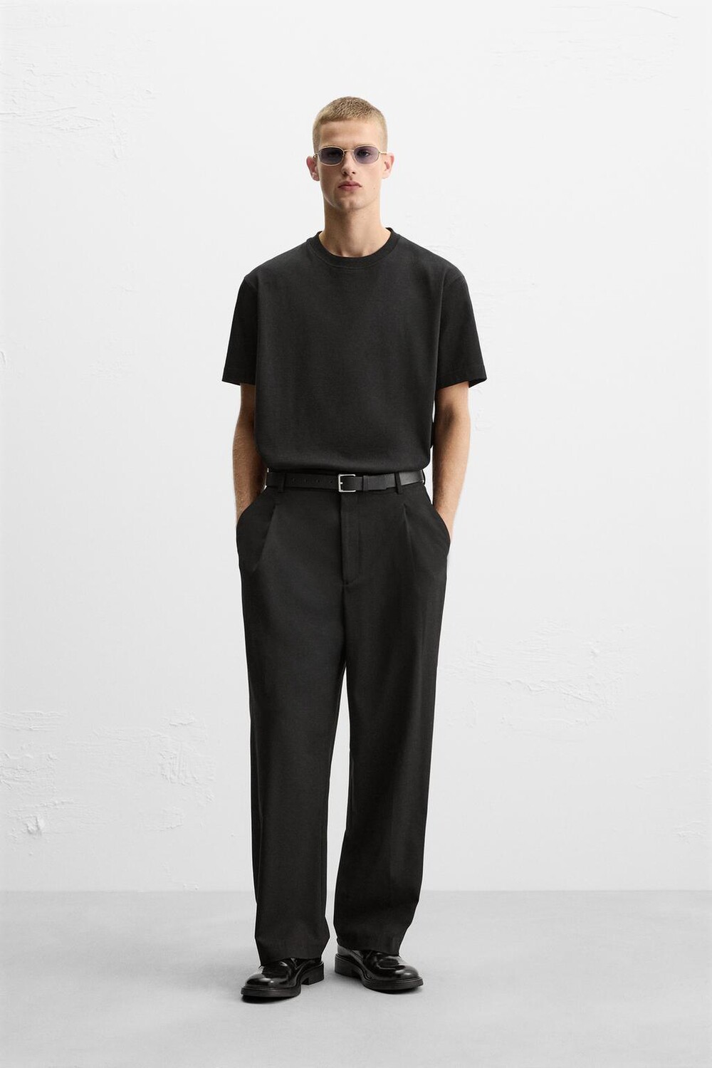 

Брюки с баллонным кроем ZARA, черный